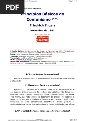 Princípios Básicos do Comunismo (Portugués)