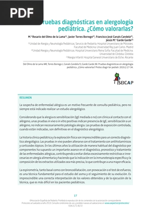 Pruebas diagnósticas en alergología pediátrica. ¿Cómo valorarlas?