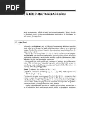 The Role of Algorithms in Computing (Inglés)