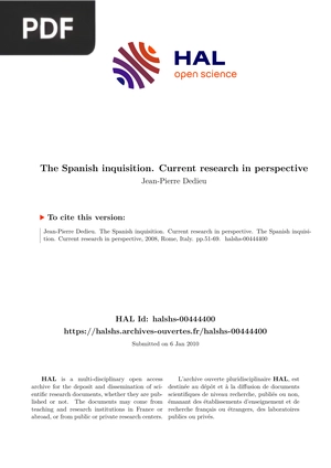 The Spanish inquisition. Current research in perspective