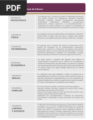 Tipos de Violencia de Género (Artículo)