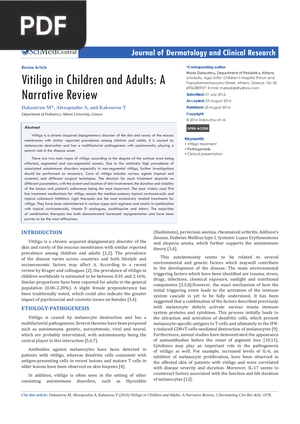 Vitiligo in Children and Adults (Articulo) (Inglés)