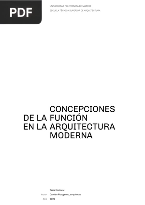 Concepciones de la función en la arquitectura moderna