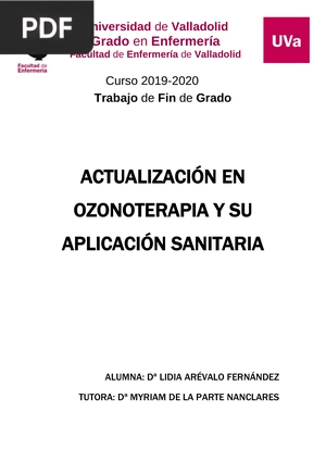 Actualización en ozonoterapia y su aplicación sanitaria