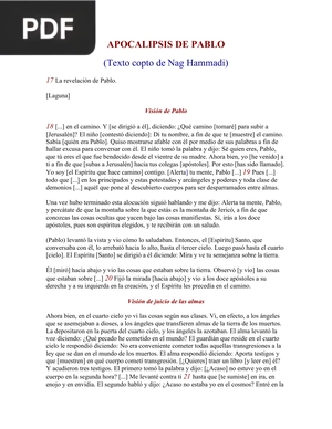 Apocalipsis de Pablo (Texto copto de Nag Hammadi)