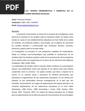 Aportes de las teorías hermenéutica y semiótica en la investigación sobre sentidos sociales