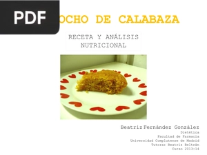 Bizcocho de calabaza (Presentación)