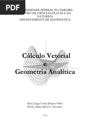 Cálculo Vetorial e Geometria Analítica (Portugués)