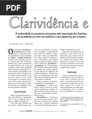 Clarividência e Clariaudiência (Portugués) (Artículo)