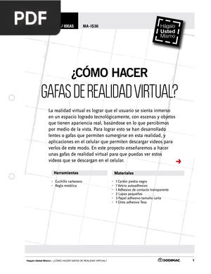 ¿cómo hacer gafas de realidad virtual? (Articulo)