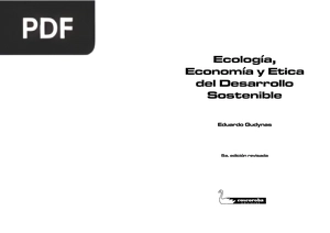 Ecología, Economía y Ética del Desarrollo Sostenible