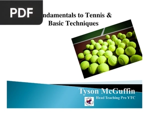 Fundamentals to Tennis & Basic Techniques (inglés, presentación)