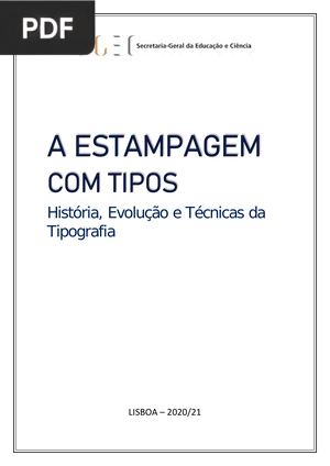 História, Evolução e Técnicas da Tipografia (Portugués)