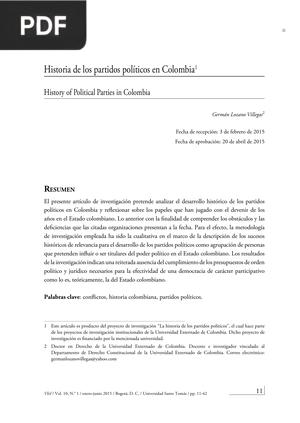 Historia de los partidos políticos en Colombia