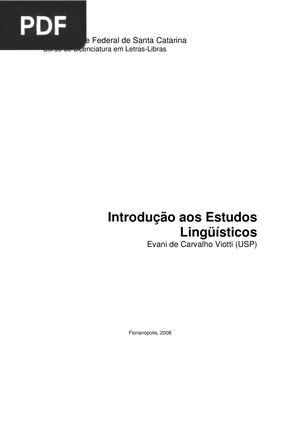 Introdução aos Estudos Lingüísticos (Portugués)