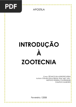 Introdução à zootecnia (Portugués)