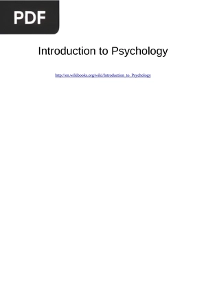 Introduction to Psychology (Inglés)