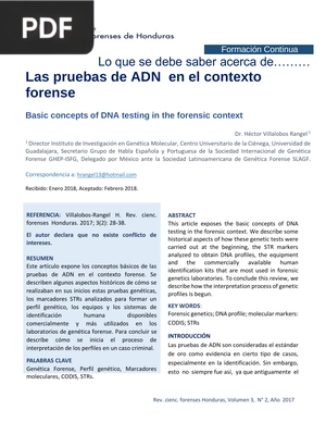 Las pruebas de ADN en el contexto forense