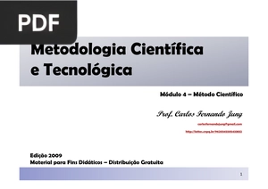 Metodologia Científica e Tecnológica (Portugués) (Presentación)