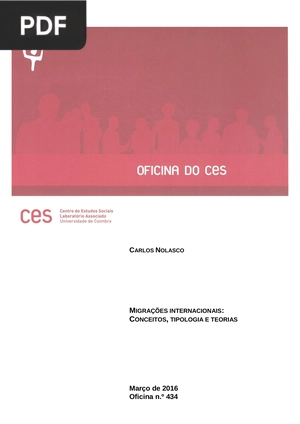 Migrações Internacionais: Conceitos, tipologia e teorias (Portugués)