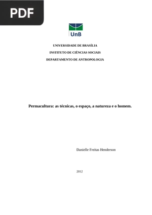 Permacultura: as técnicas, o espaço, a natureza e o homen (Portugués)