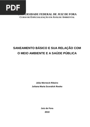 Saneamento básico e sua relação com o meio ambiente e a saúde pública (Portugués)