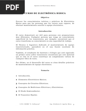 Curso de electrónica básica