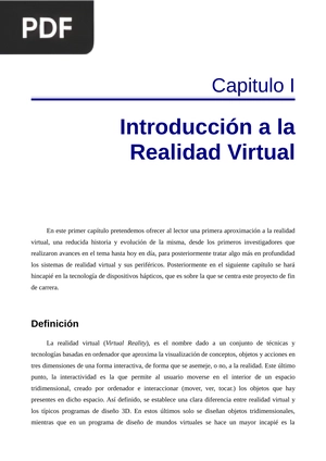 Introducción a la Realidad Virtual