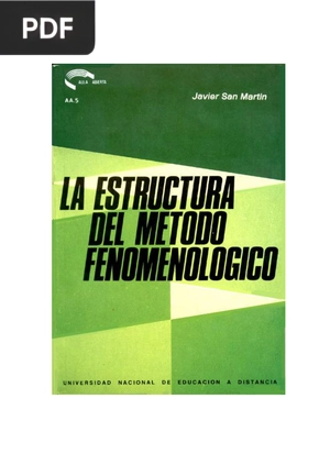 La estructura del método fenomenológico