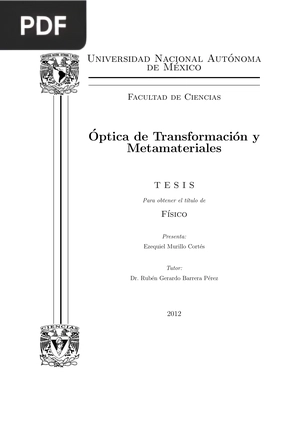 Óptica de Transformación y Metamateriales