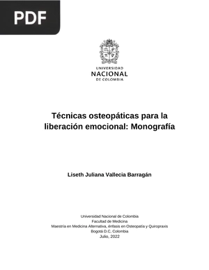 Técnicas osteopáticas para la liberación emocional: Monografía