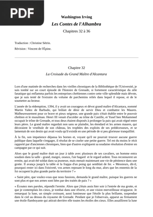 Contes de l'Alhambra (Chapitres 32 à 36)