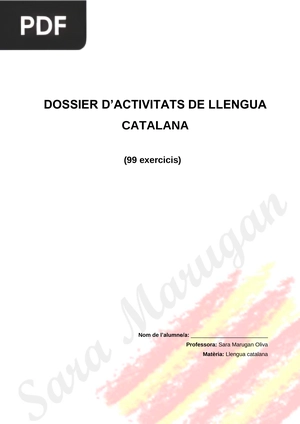 Dossier de 99 exercicis llengua catalana