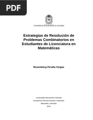 Estrategias de Resolución de Problemas Combinatorios en Estudiantes de Licenciatura en Matemáticas