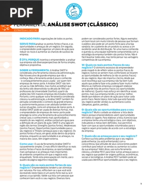 Análise swot clássico  (Portugués) (Articulo)