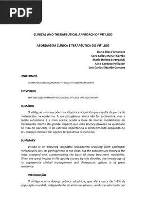 Abordagem clínica e terapêutica do vitiligo (Portugués)