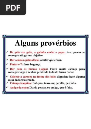 Alguns Provérbios (Portugués)