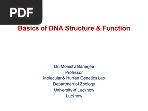 Basics of DNA Structure & Function (Presentación) (Inglés)