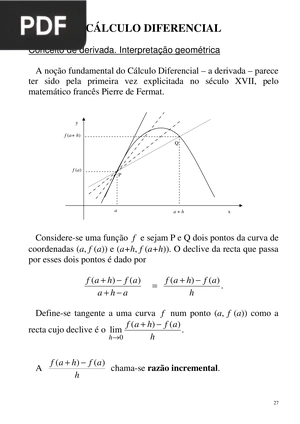 Cálculo Diferencial (Portugués) (Artículo)