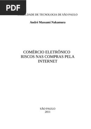 Comércio eletrônico. Riscos nas compras pela internet (Portugués)