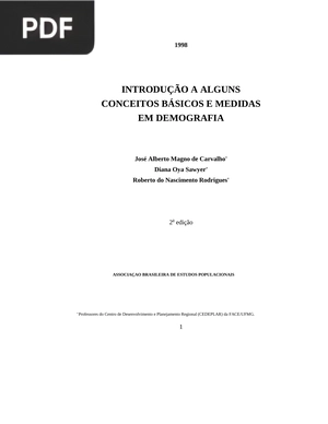 Introdução a alguns conceitos básicos e medidas em demografia (Portugués)