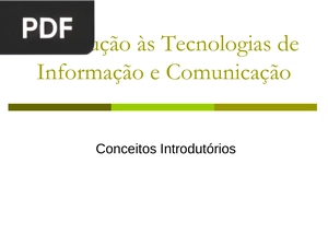 Introdução às Tecnologias de Informação e Comunicação (Portugués) (Presentación)