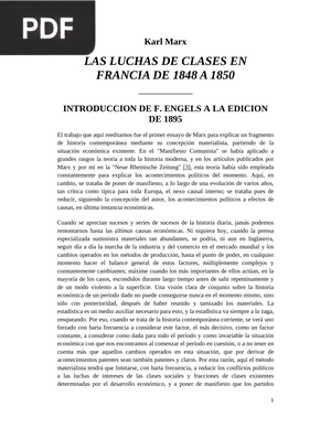 Las luchas de clases en Francia de 1848 a 1850