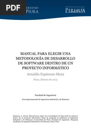 Manual para elegir una metodología de desarrollo de software dentro de un proyecto informático