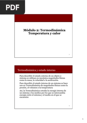 Módulo 2: Termodin dulo 2: Termodinámica Temperatura y calor