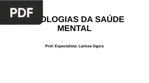 Patologías de saude mental (Portugués) (Presentación)