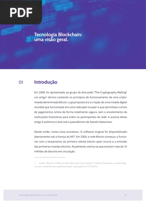 Tecnologia Blockchain: uma visão geral (Portugués)