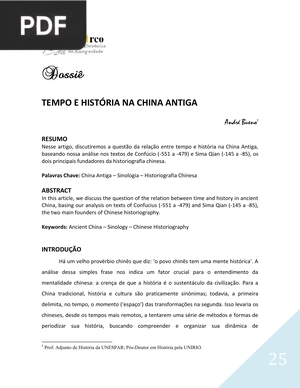 Tempo e História na China Antiga (Portugués)