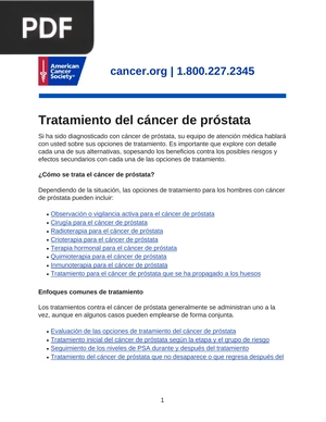 Tratamiento del cáncer de próstata