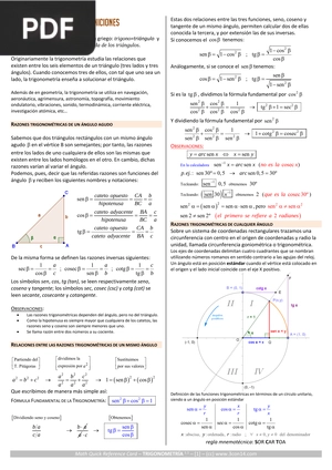 Trigonometría - definiciones (Artículo)